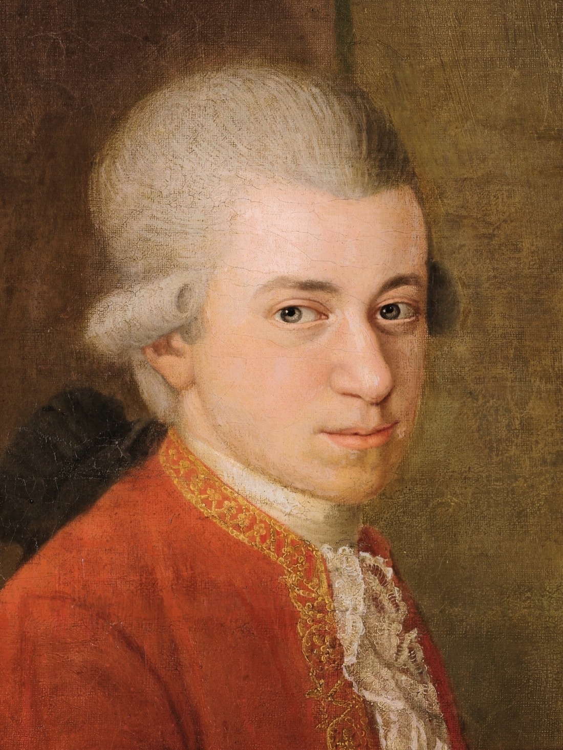 Wolfgang Amadeus Mozart, detail from the della Croce family portrait